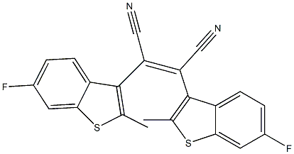 (Z)-2,3-Bis(6-fluoro-2-methylbenzo[b]thiophen-3-yl)maleonitrile Struktur