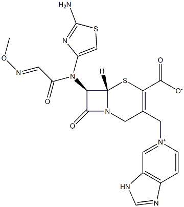 (7R)-7-[(2-Amino-4-thiazolyl)(methoxyimino)acetylamino]-3-[[(3H-imidazo[4,5-c]pyridin-5-ium)-5-yl]methyl]cepham-3-ene-4-carboxylic acid