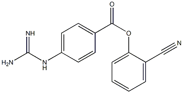 4-グアニジノ安息香酸2-シアノフェニル 化学構造式