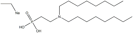 2-(Dioctylamino)ethylphosphonic acid ethyl=sodium ester salt