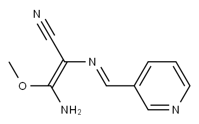 (E)-3-Amino-3-methoxy-2-[(3-pyridinyl)methyleneamino]propenenitrile