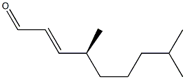 [S,(+)]-4,8-ジメチル-2-ノネナール 化学構造式