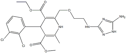 4-(2,3-Dichlorophenyl)-2-methyl-6-[2-[(5-amino-1H-1,2,4-triazol-3-yl)amino]ethoxymethyl]-1,4-dihydro-3,5-pyridinedicarboxylic acid 3-methyl 5-ethyl ester