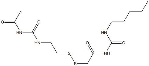 1-Acetyl-3-[2-[[(3-pentylureido)carbonylmethyl]dithio]ethyl]urea