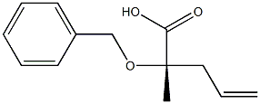 (2S)-2-ベンジルオキシ-2-メチル-4-ペンテン酸 化学構造式