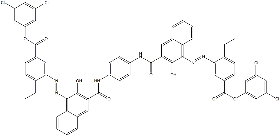 1,4-Bis[1-[[2-ethyl-5-(3,5-dichlorophenoxycarbonyl)phenyl]azo]-2-hydroxy-3-naphthoylamino]benzene