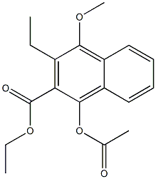 1-アセトキシ-2-(エトキシカルボニル)-3-エチル-4-メトキシナフタレン 化学構造式