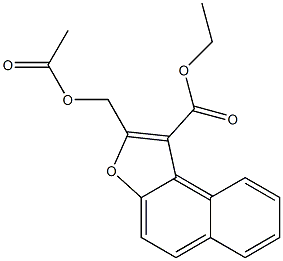 2-(アセトキシメチル)ナフト[2,1-b]フラン-1-カルボン酸エチル 化学構造式