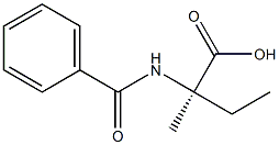 (2R)-2-(ベンゾイルアミノ)-2-メチル酪酸 化学構造式