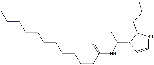 1-(1-ラウロイルアミノエチル)-2-プロピル-4-イミダゾリン 化学構造式
