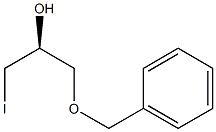 [S,(+)]-1-(ベンジルオキシ)-3-ヨード-2-プロパノール 化学構造式