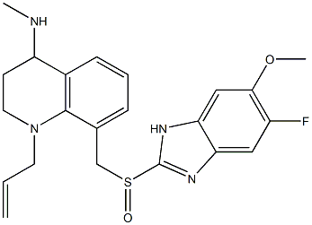 1,2,3,4-Tetrahydro-1-(2-propenyl)-4-methylamino-8-(5-fluoro-6-methoxy-1H-benzimidazol-2-ylsulfinylmethyl)quinoline