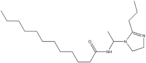 1-(1-ラウロイルアミノエチル)-2-プロピル-2-イミダゾリン 化学構造式