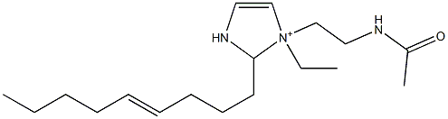 1-[2-(アセチルアミノ)エチル]-1-エチル-2-(4-ノネニル)-4-イミダゾリン-1-イウム 化学構造式