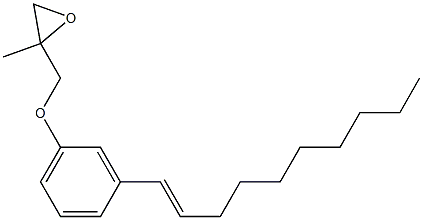3-(1-デセニル)フェニル2-メチルグリシジルエーテル 化学構造式