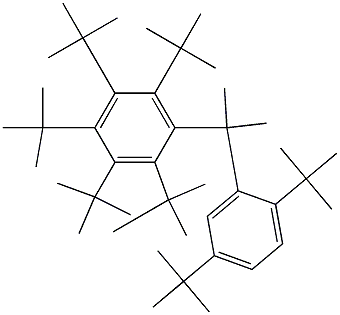 2-(ペンタ-tert-ブチルフェニル)-2-(2,5-ジ-tert-ブチルフェニル)プロパン 化学構造式
