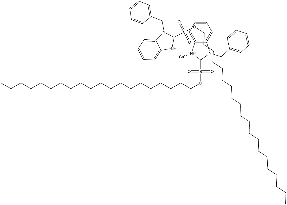 Bis(1-benzyl-2,3-dihydro-2-icosyl-1H-benzimidazole-2-sulfonic acid)calcium salt