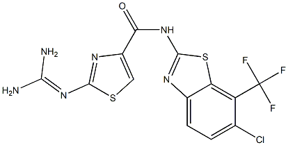 2-(Diaminomethyleneamino)-N-(6-chloro-7-trifluoromethyl-2-benzothiazolyl)thiazole-4-carboxamide