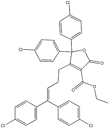 5,5-Bis(4-chlorophenyl)-2-oxo-2,5-dihydro-4-[4,4-bis(4-chlorophenyl)-3-butenyl]furan-3-carboxylic acid ethyl ester