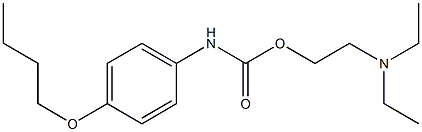 N-(4-ブトキシフェニル)カルバミド酸2-ジエチルアミノエチル 化学構造式