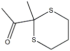 1-(2-メチル-1,3-ジチアン-2-イル)エタノン 化学構造式