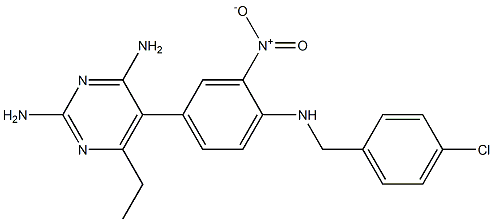 2,4-Diamino-6-ethyl-5-(3-nitro-4-(4-chlorobenzylamino)phenyl)pyrimidine