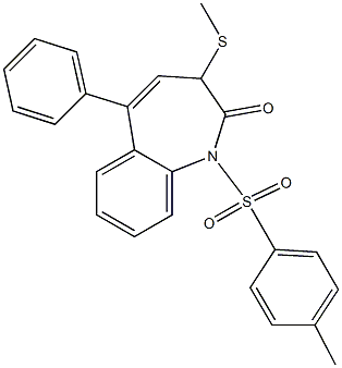 5-Phenyl-3-(methylthio)-1-[(4-methylphenyl)sulfonyl]-1H-1-benzazepin-2(3H)-one