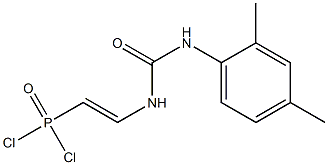 [2-[3-(2,4-キシリル)ウレイド]ビニル]ジクロロホスフィンオキシド 化学構造式