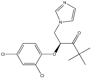(S)-2-(2,4-ジクロロフェノキシ)-1-(1H-イミダゾール-1-イル)-4,4-ジメチル-3-ペンタノン 化学構造式