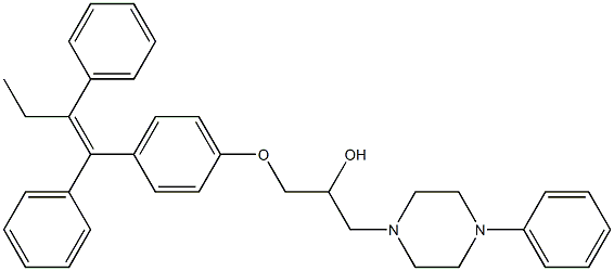 1-[3-[4-(1,2-Diphenyl-1-butenyl)phenoxy]-2-hydroxypropyl]-4-phenylpiperazine