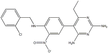 2,4-Diamino-6-ethyl-5-(3-nitro-4-(2-chlorobenzylamino)phenyl)pyrimidine