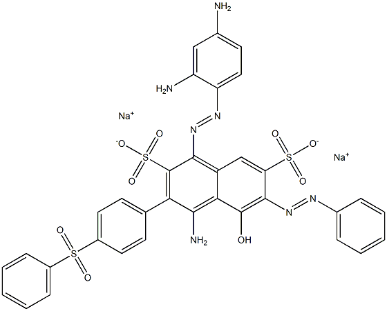 4-[(2,4-Diaminophenyl)azo]-2-[4-(phenylsulfonyl)phenyl]-7-(phenylazo)-1-amino-8-hydroxy-3,6-naphthalenedisulfonic acid disodium salt