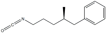 [R,(+)]-4-メチル-5-フェニルペンチルイソシアナート 化学構造式