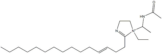 1-[1-(アセチルアミノ)エチル]-1-エチル-2-(3-ペンタデセニル)-2-イミダゾリン-1-イウム 化学構造式