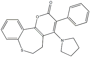 3-Phenyl-4-(pyrrolidin-1-yl)-5,6-dihydro-2H-[1]benzothiepino[5,4-b]pyran-2-one