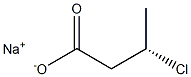 [S,(+)]-3-クロロ酪酸ナトリウム 化学構造式