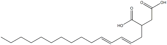 (2,4-ペンタデカジエニル)こはく酸 化学構造式