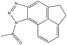 9-アセチル-4,5-ジヒドロ-9H-アセナフト[4,5-d]トリアゾール 化学構造式