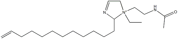 1-[2-(アセチルアミノ)エチル]-2-(11-ドデセニル)-1-エチル-3-イミダゾリン-1-イウム 化学構造式