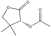 3α-アセトキシ-4,4-ジメチルジヒドロフラン-2(3H)-オン 化学構造式