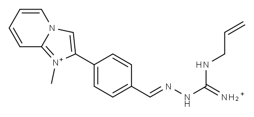 2-[4-[2-[Iminio(2-propenylamino)methyl]hydrazonomethyl]phenyl]-1-methylimidazo[1,2-a]pyridin-1-ium