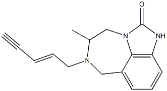 4,5,6,7-Tetrahydro-5-methyl-6-[(E)-2-penten-4-ynyl]imidazo[4,5,1-jk][1,4]benzodiazepin-2(1H)-one