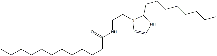 1-(2-ラウロイルアミノエチル)-2-オクチル-4-イミダゾリン 化学構造式