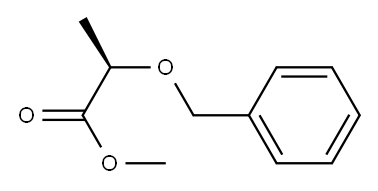 [R,(+)]-2-(ベンジルオキシ)プロピオン酸メチル 化学構造式