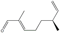 [S,(+)]-2,6-Dimethyl-2,7-octadienal Structure