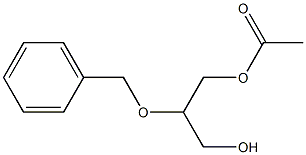 2-O-ベンジル-L-グリセロール1-アセタート 化学構造式