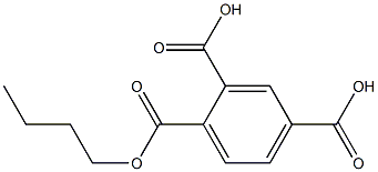 1,2,4-ベンゼントリカルボン酸二水素1-ブチル 化学構造式