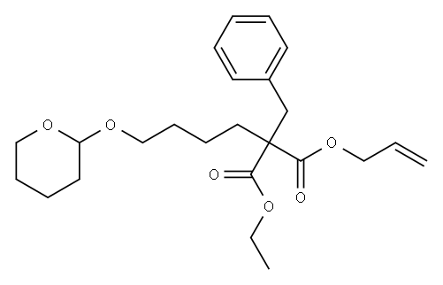 2-[4-[(Tetrahydro-2H-pyran)-2-yloxy]butyl]-2-benzylmalonic acid 1-ethyl 3-(2-propenyl) ester