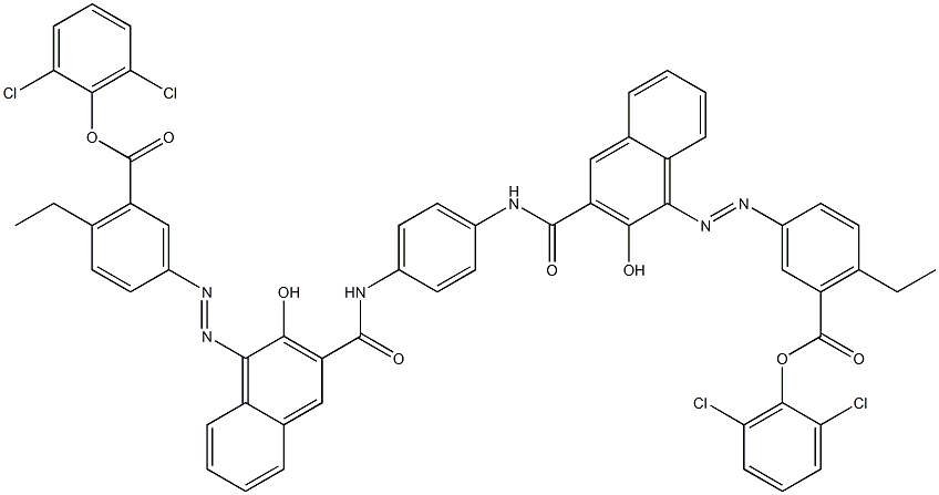 1,4-Bis[1-[[4-ethyl-5-(2,6-dichlorophenoxycarbonyl)phenyl]azo]-2-hydroxy-3-naphthoylamino]benzene