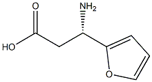 (S)-3-アミノ-3-(2-フラニル)プロパン酸 化学構造式